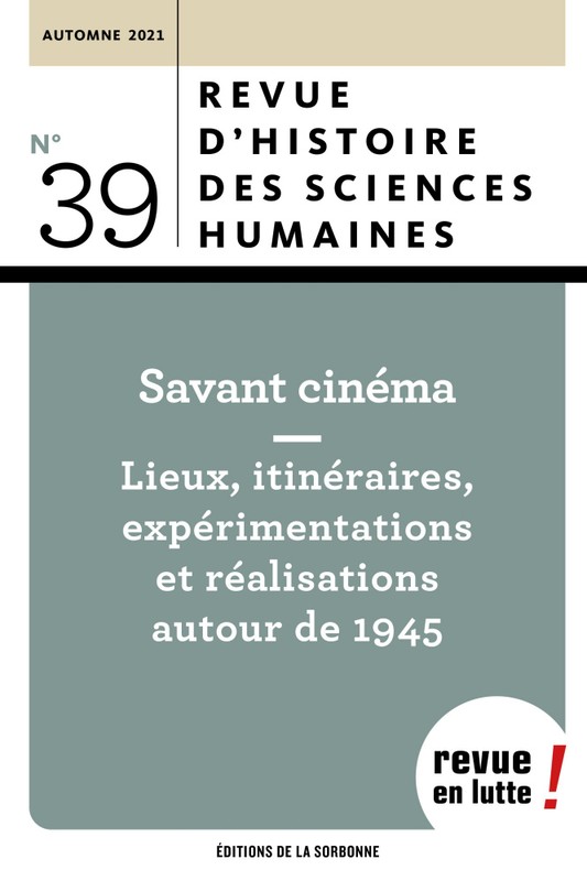 Savant cinéma – Revue d'histoire des sciences humaines 39 Image 1